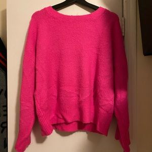 hot pink zara sweater